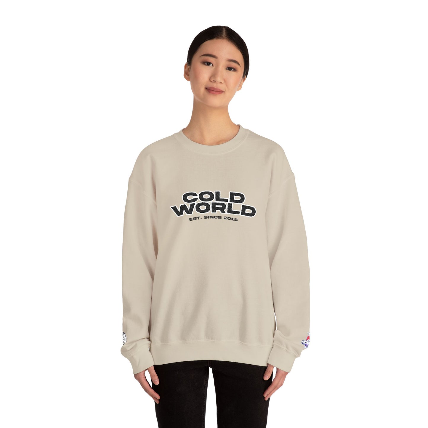 Cold World Embroidered Crewneck Sweatshirt