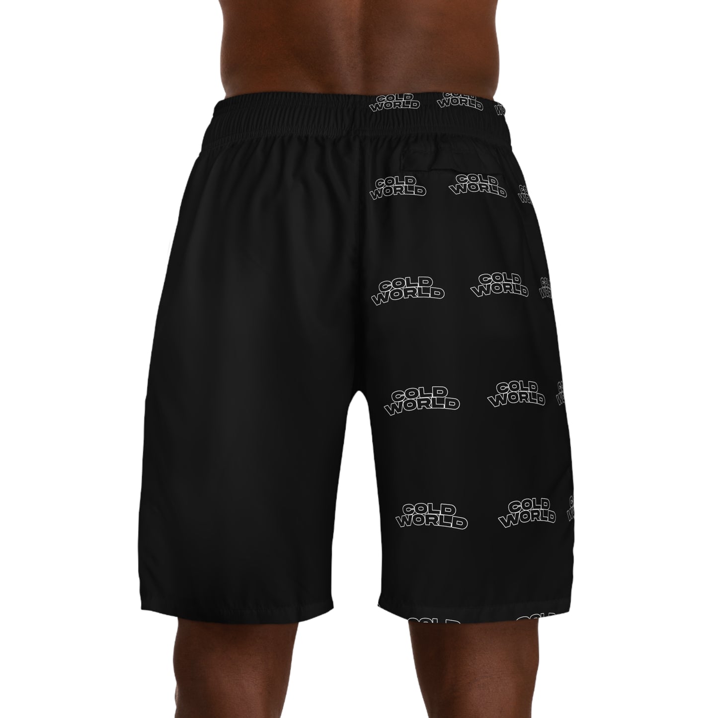 Cold World Men’s Jogger Shorts — All-Over Logo Athletic Shorts