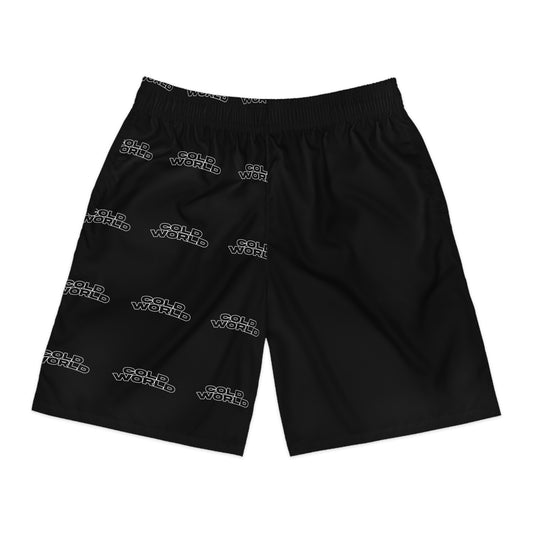 Cold World Men’s Jogger Shorts — All-Over Logo Athletic Shorts